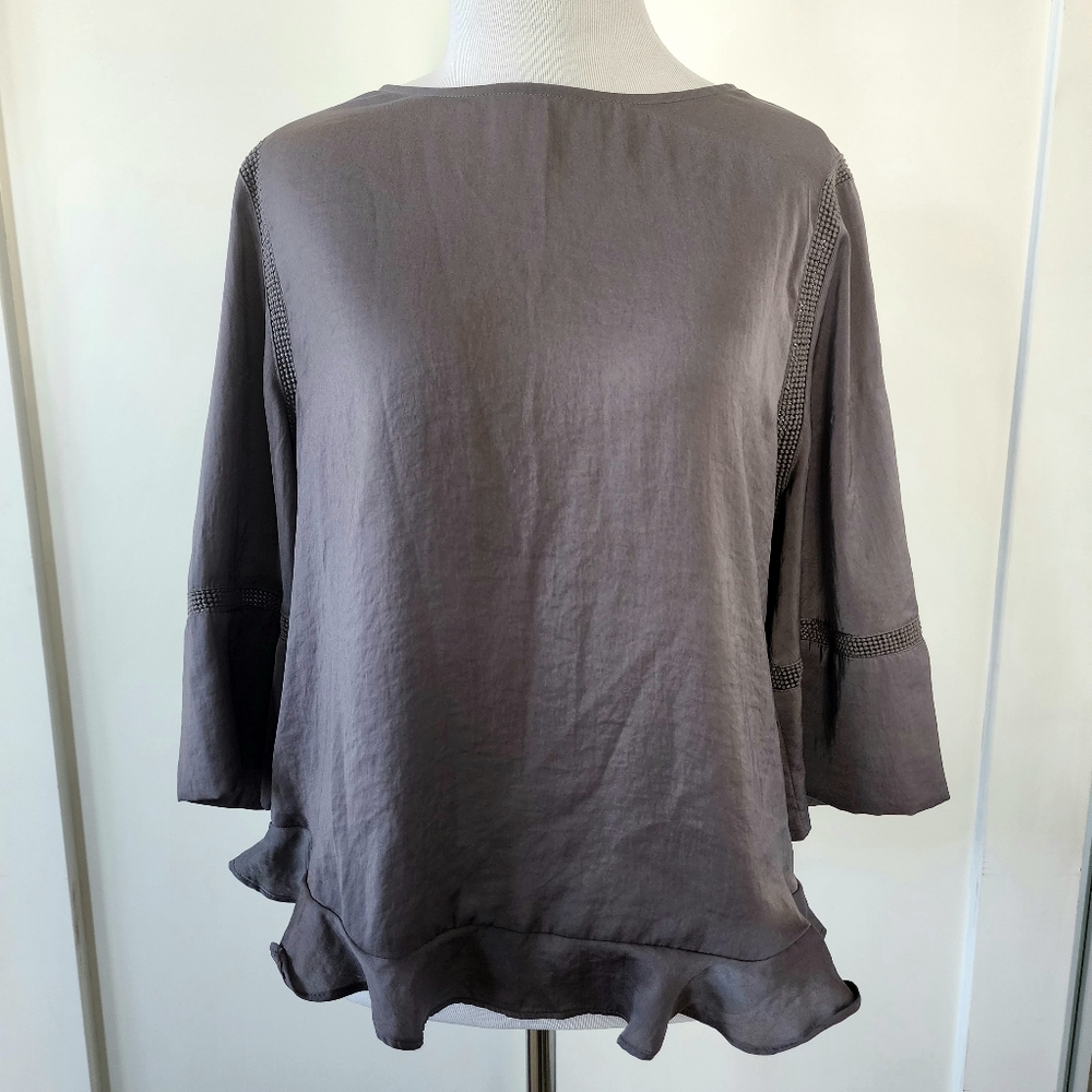 Apt 9 100% Polyester Solid Gray Women's pettie Medium